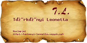 Tárkányi Leonetta névjegykártya